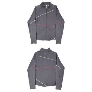 Aveva Womens L Black Contrast Piping Full Zip Activewear Jacket NWT